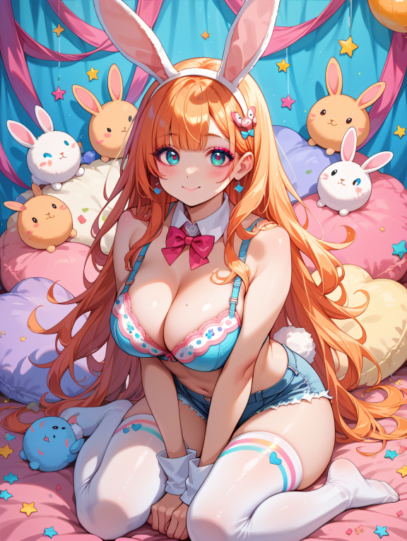 score_9, score_8_up, score_7_up, source_anime,
1girl, women, cute face, cute girl, cosplay, bunny, large breast, open should...